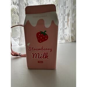 NWOT Kawaii Strawberry Milk Bag - Kawaii Fashion Statement